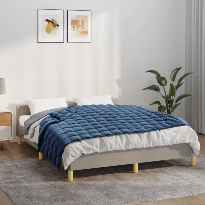 foto del prodotto vidaxl coperta ponderata blu 150x200 cm 11 kg tessuto