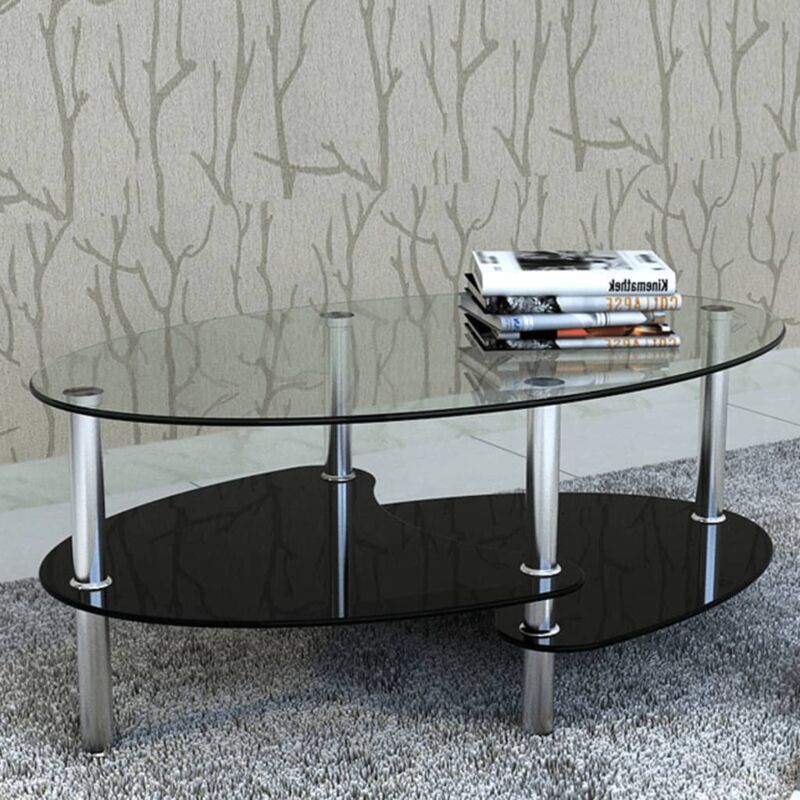 foto del prodotto vidaxl tavolino da salotto con design esclusivo nero