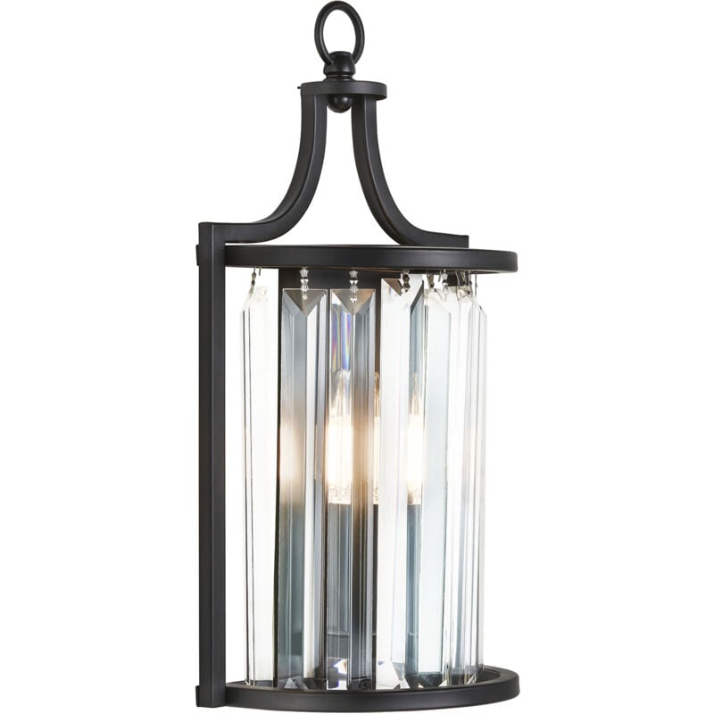 foto del prodotto applique contemporanea victoria acciaio nero vetro 1 luce e14