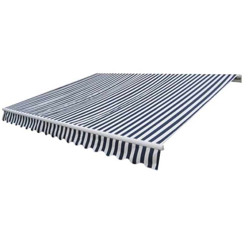 foto del prodotto vidaxl tenda da sole pieghevole motorizzata 400 cm blu bianca
