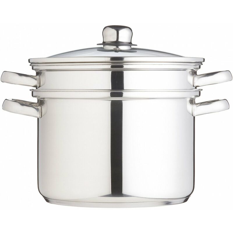 foto del prodotto kitchen craft kitchencraft pentola vaporiera clearview con 2 cestelli estraibili in acciaio inossidabile, adatta a tutti i piani cottura
