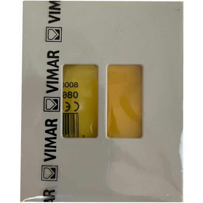immagine 0 del prodotto vimar placca 8000 2 fori modulo resina scatto colore avorio 08606a 08606 8606