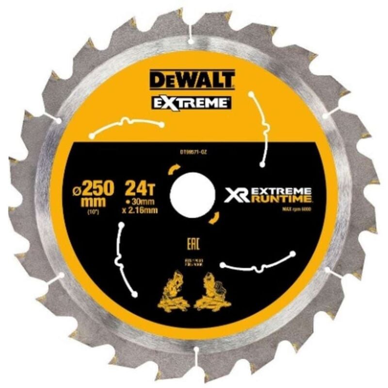 foto del prodotto banyo dewalt accessori disco da taglio per sega per legno 250x30 mm, 24 denti dt99571