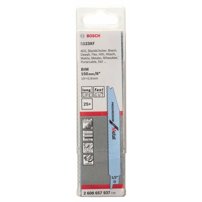 foto del prodotto bosch accessories s 123 xf progressor metal 25uds