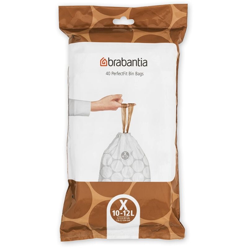 foto del prodotto brabantia perfectfit bags, code x, 10 12l, 40 bags