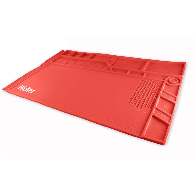 foto del prodotto weller wlaccwsm1 02 tappetino da lavoro per saldatura in silicone taglia grande rosso