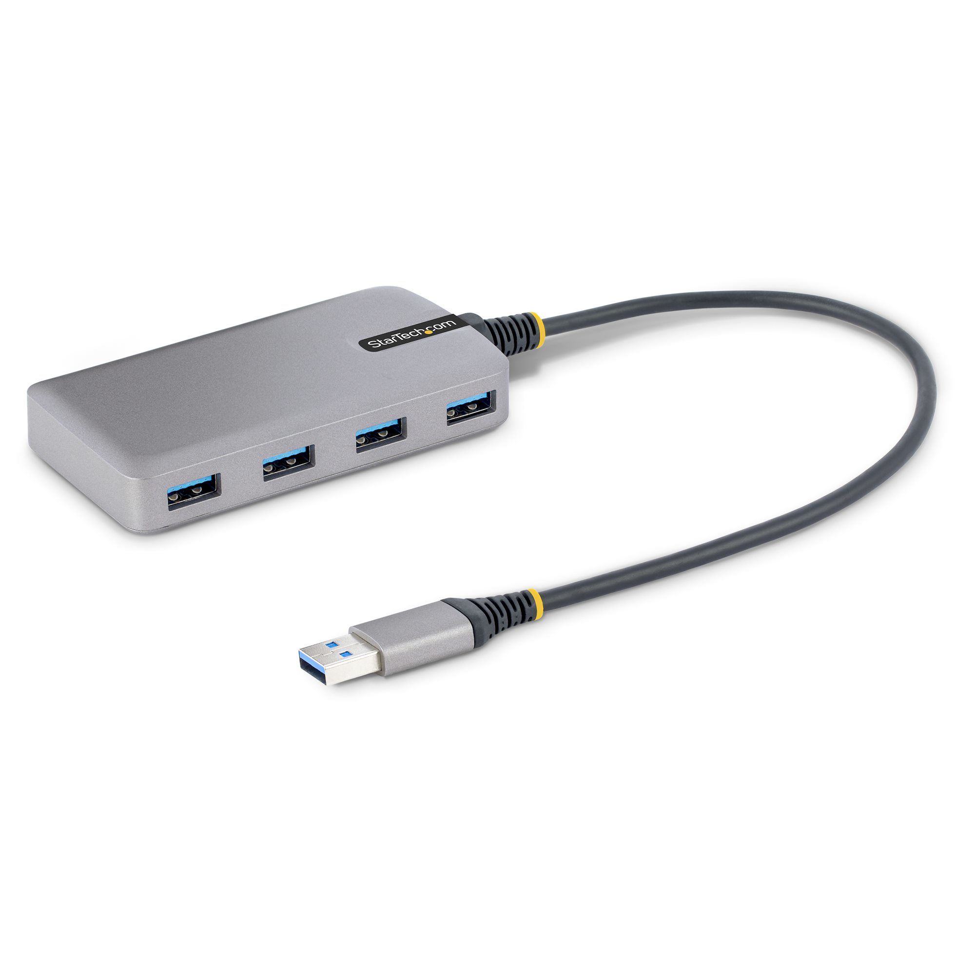 immagine 0 del prodotto startech.com hub usb a 4 porte hub usb 3.0 5gbps alimentato via bus hub splitter da usb a a 4x usb a portatile per desktop notebook con ingresso di alimentazione ausiliaria opzionale cavo da 30 cm