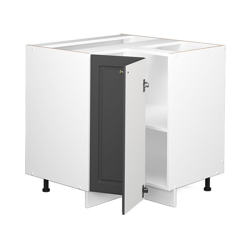 foto del prodotto mobile ad angolo cucina fame line, antracite oro, 80.5 cm senza piano di lavoro vicco