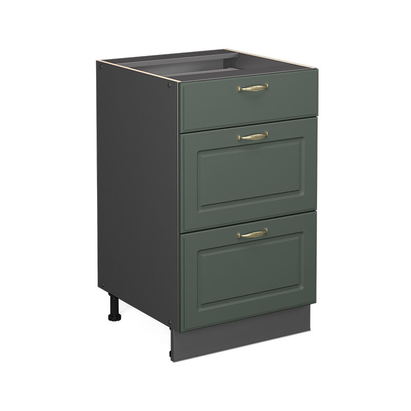 foto del prodotto mobiletto base per cucina fame line, verde oro country house, 50 cm senza piano di lavoro vicco