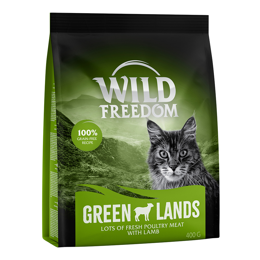 foto del prodotto wild freedom adult green lands agnello senza cereali per gatti 400 g