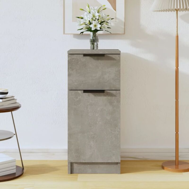 foto del prodotto vidaxl credenza grigio cemento 30x30x70 cm in legno multistrato