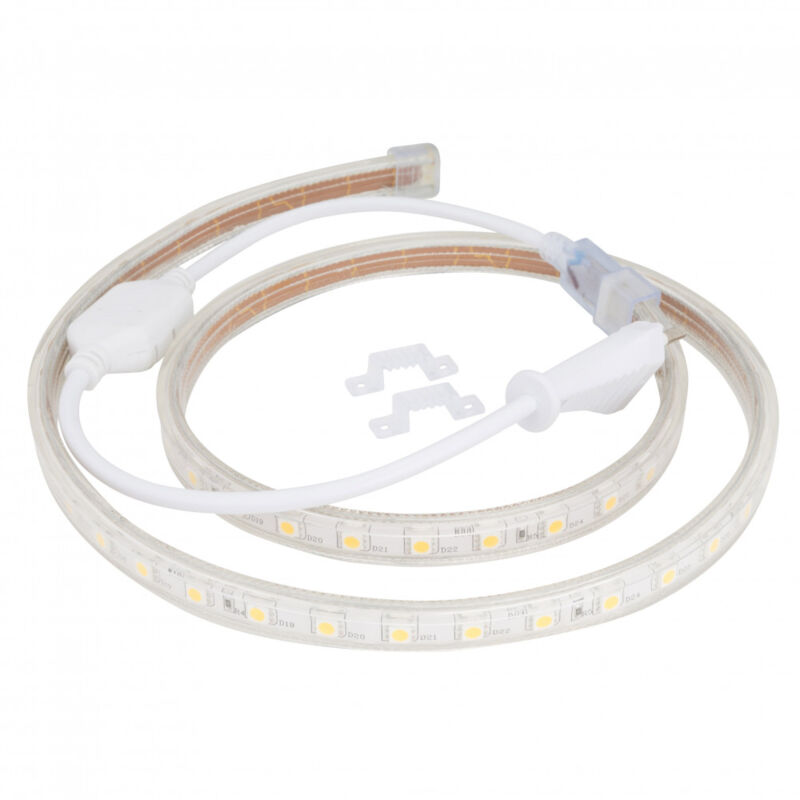 foto del prodotto greenice striscia da 60 led m 2700 k smd3528 220vac x5m 40.000h gr 3528220vac5m 0002 bianco caldo
