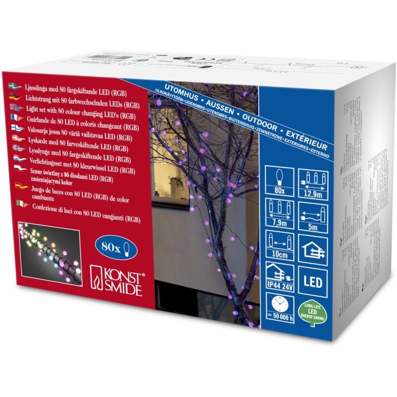 foto del prodotto 3699 500 illuminazione decorativa light decoration chain multicolore 80 lampada e led konstsmide