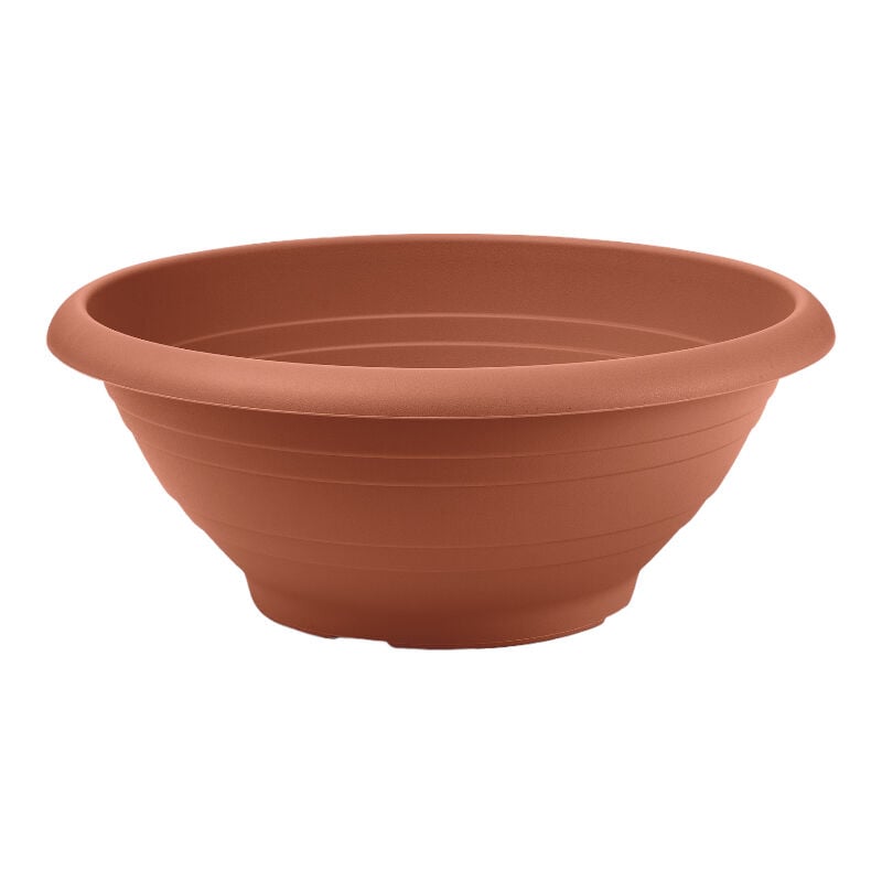 foto del prodotto ciotola campana diam. 35 in plastica vaso basso foto reale veca made in italy color terracotta