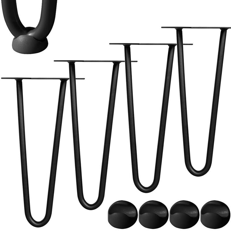 immagine 0 del prodotto gamba forcina 4 pz 30cm gamba di supporto nero gamba