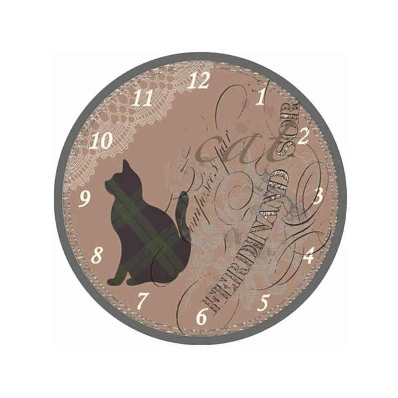 foto del prodotto orologio muro gatto nero cm 30 xtra 10883