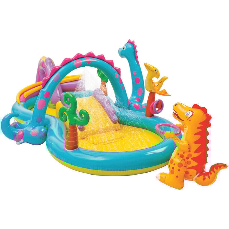 foto del prodotto piscina gonfiabile dinosauri 3 anni cm. 302x229x112h. peso kg.8,10 57135 