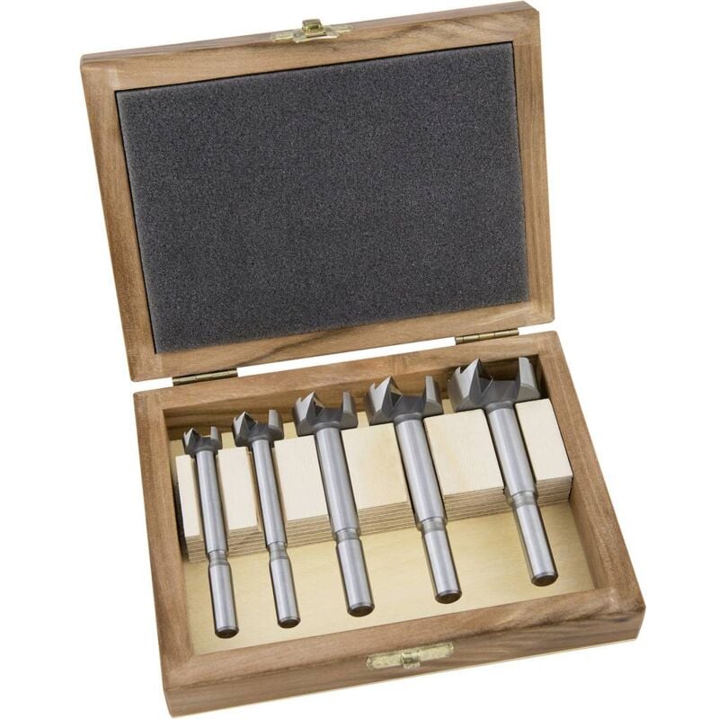 foto del prodotto 0023900005100 kit punte forstner 15 mm, 20 mm, 25 mm, 30 mm, 35 mm 1 pz. alpen