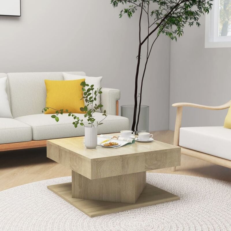 foto del prodotto vidaxl tavolino da salotto rovere sonoma 57x57x30 cm legno multistrato