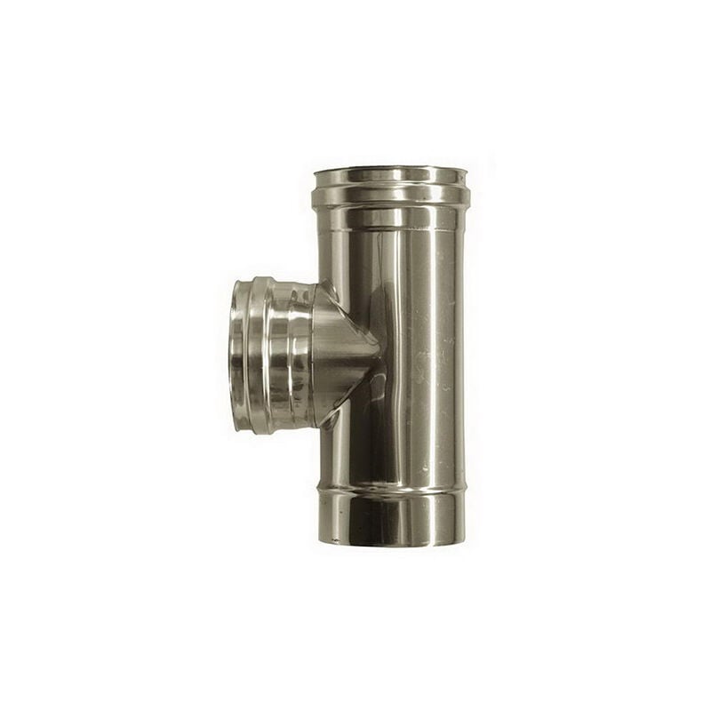 foto del prodotto mbm raccordo t 90 femmina canna fumaria dn 150 tubo acciaio inox 316