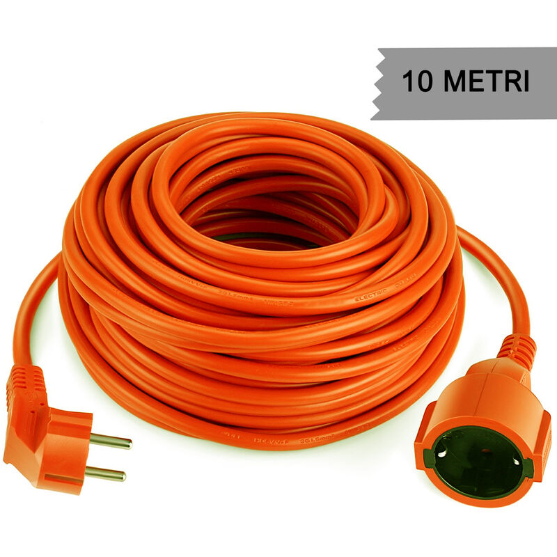 foto del prodotto cavo prolunga 10 metri corrente elettrica presa schuko domestica casa 220v