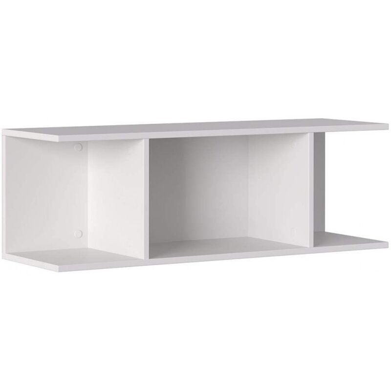 foto del prodotto mensola 100x30x33 cm bianco opaco con tre vani belgio
