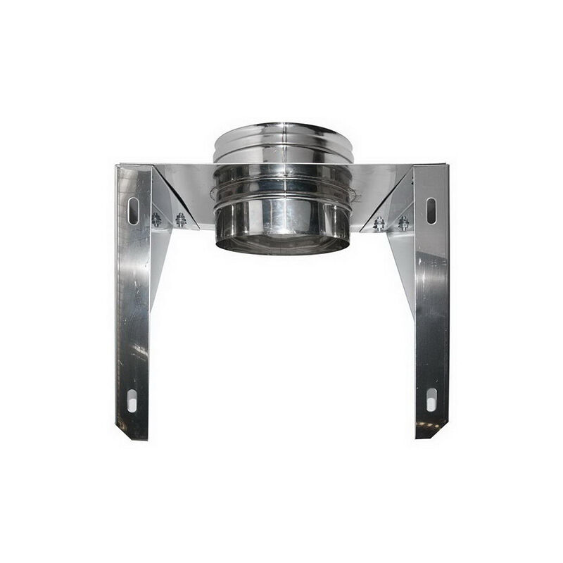 foto del prodotto mbm supporto murale canna fumaria dn 200 tubo acciaio inox 316