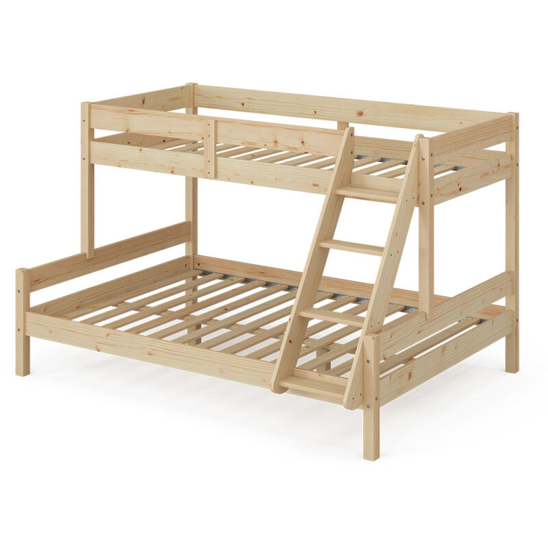 foto del prodotto letto a castello everest, legno naturale, 140x200 90x200 cm, vitalispa
