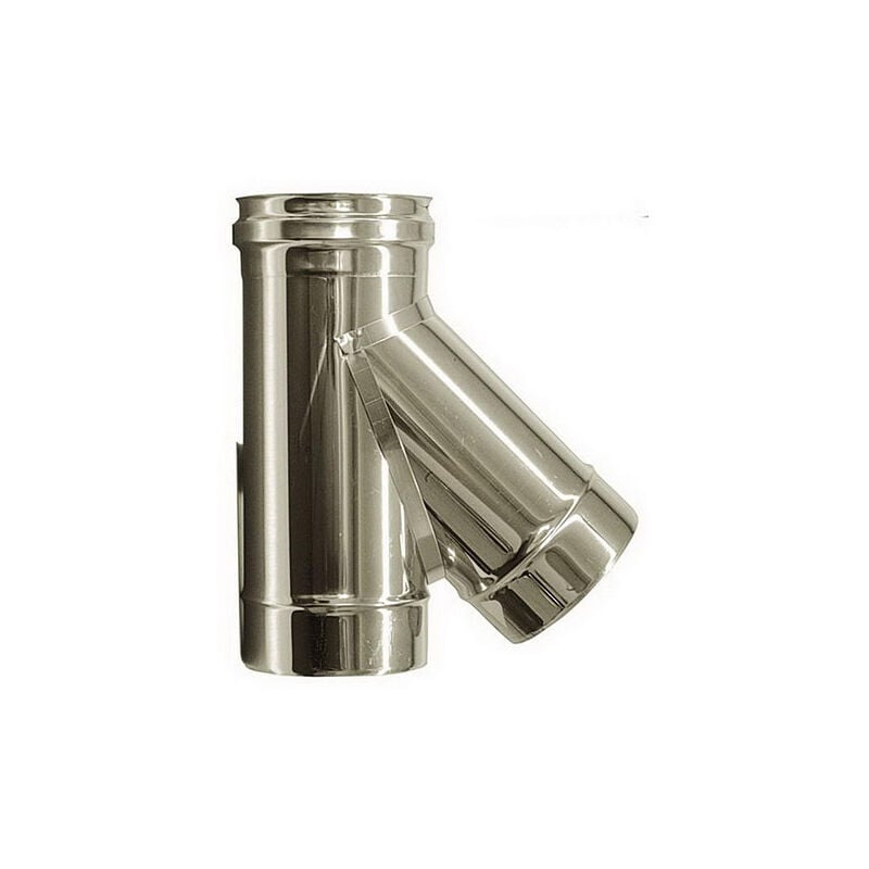 foto del prodotto mbm raccordo t 135 canna fumaria dn 150 tubo acciaio inox 316