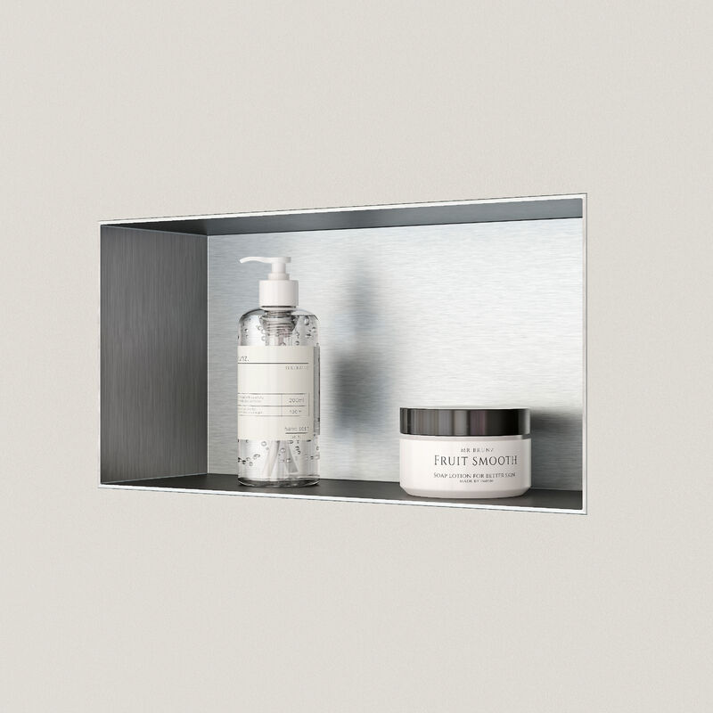 foto del prodotto nicchia da parete senza telaio bernstein bs153010 15 x 30 x 10 cm acciaio inox spazzolato acciaio satinato