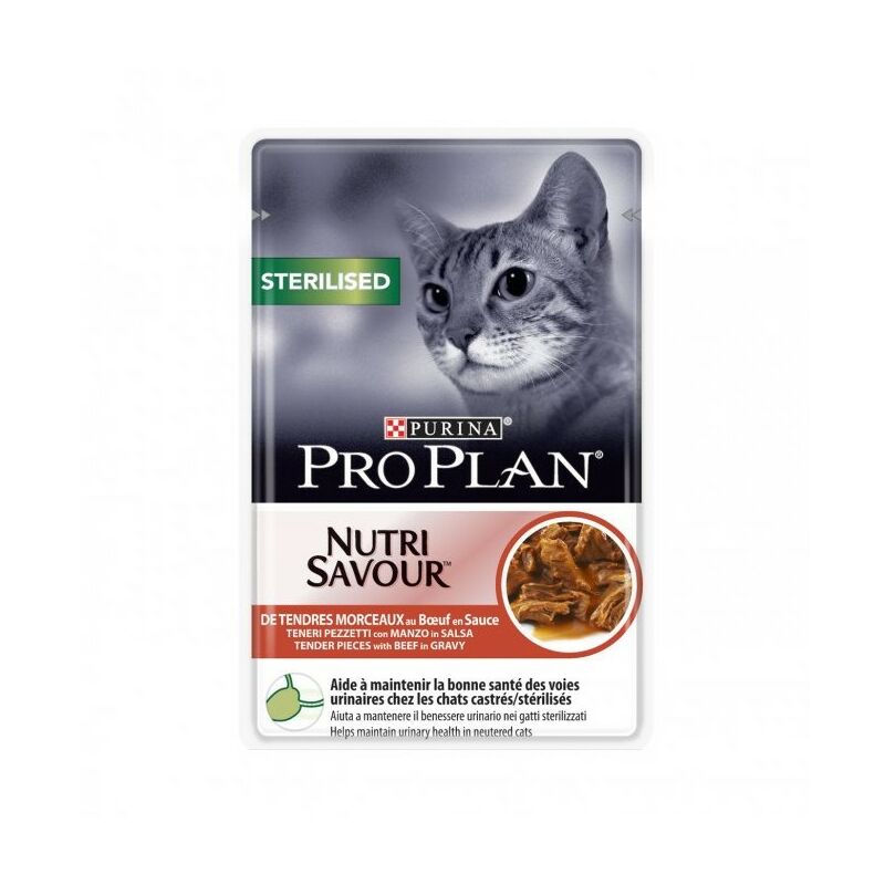 foto del prodotto proplan gatto sterilised manzo 85gr purina