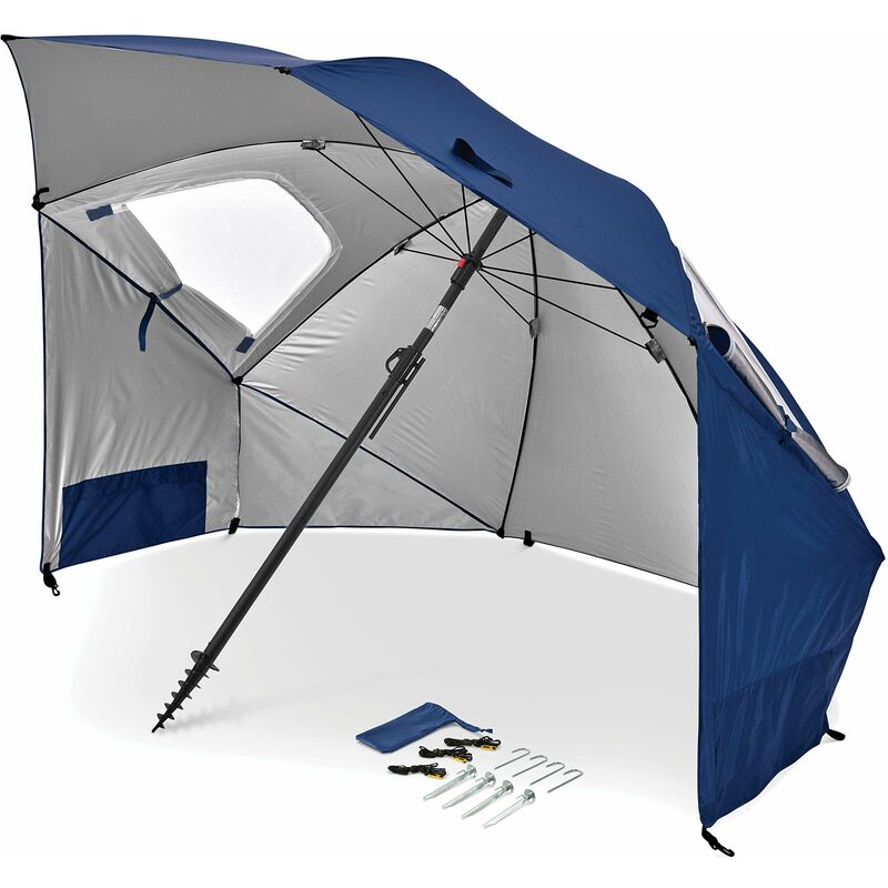foto del prodotto ombrello sport brella premiere, ombrellone multiuso per il giardino, facile da piegare, blu, 8ft 244cm