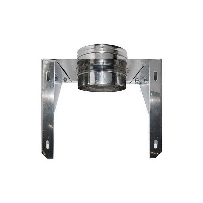 foto del prodotto mbm supporto murale canna fumaria dn 180 tubo acciaio inox 316