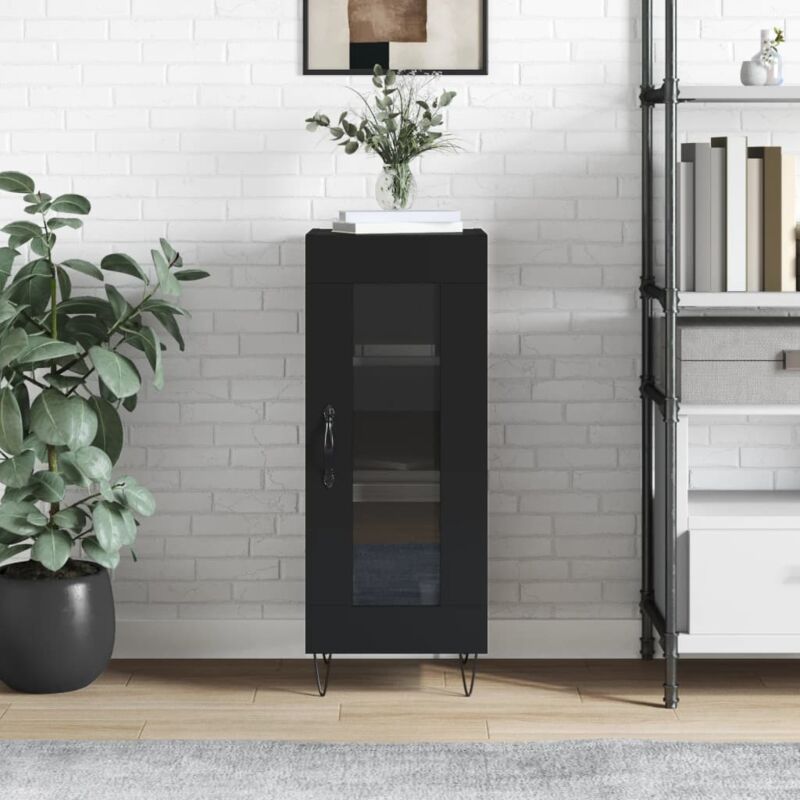 foto del prodotto vidaxl credenza nero 34,5x34x90 cm in legno multistrato
