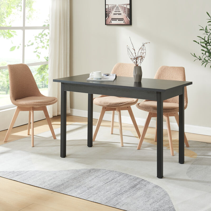 foto del prodotto tavolo da pranzo den haag 120 x 60 cm nero en.casa 