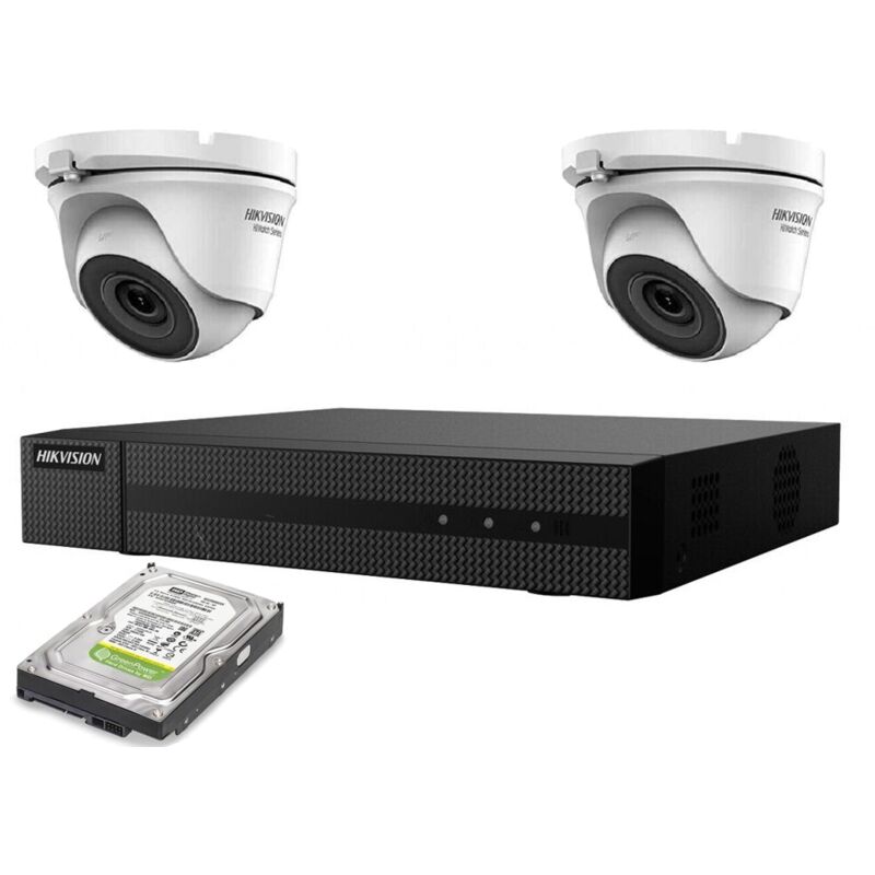foto del prodotto kit videosorveglianza ip poe 2 telecamere hikvision 4 mpx hd 500gb