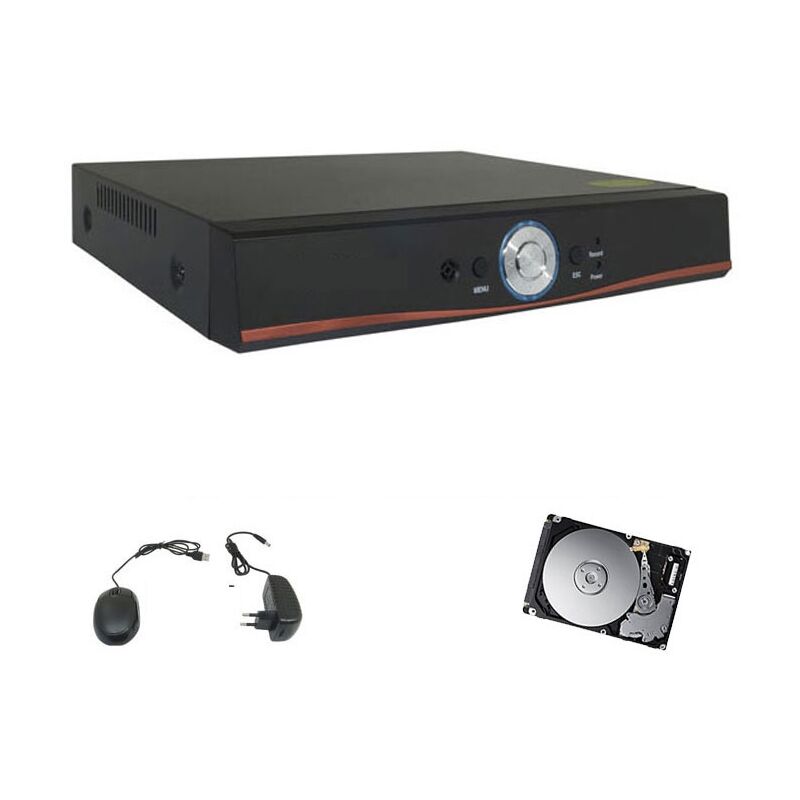 foto del prodotto dvr nvr ahd tvi cvi videosorveglianza h264 hdmi lan 4ch canali audio video 500 gb