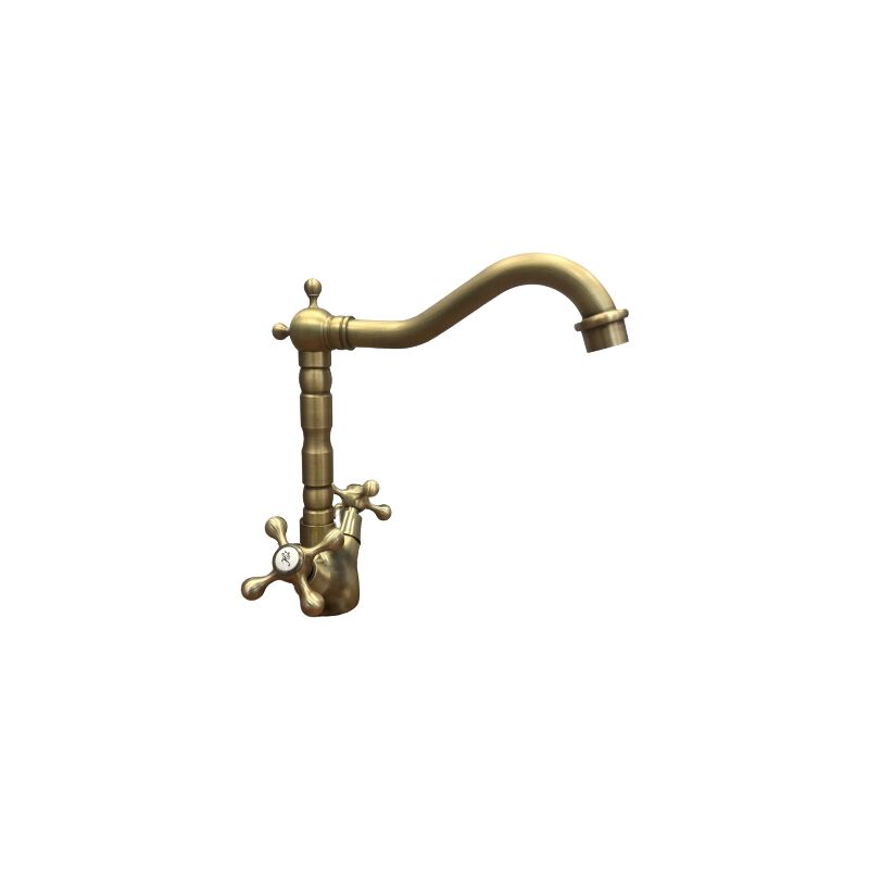 foto del prodotto bagnoclic rubinetto per lavabo cucina bronzato stile vintage lavorato