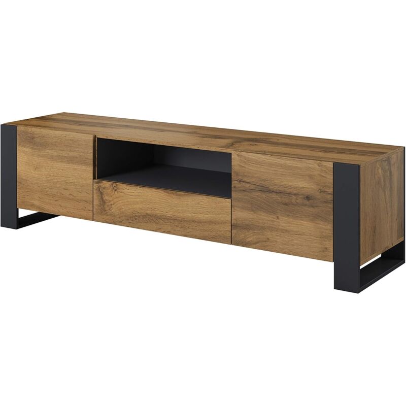 foto del prodotto bim furniture porta tv nunki 180 cm rovere wotan antracite