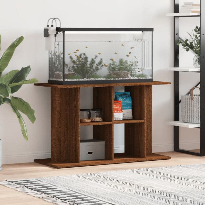 foto del prodotto vidaxl supporto acquario 100x40x60 cm legno multistrato rovere marrone