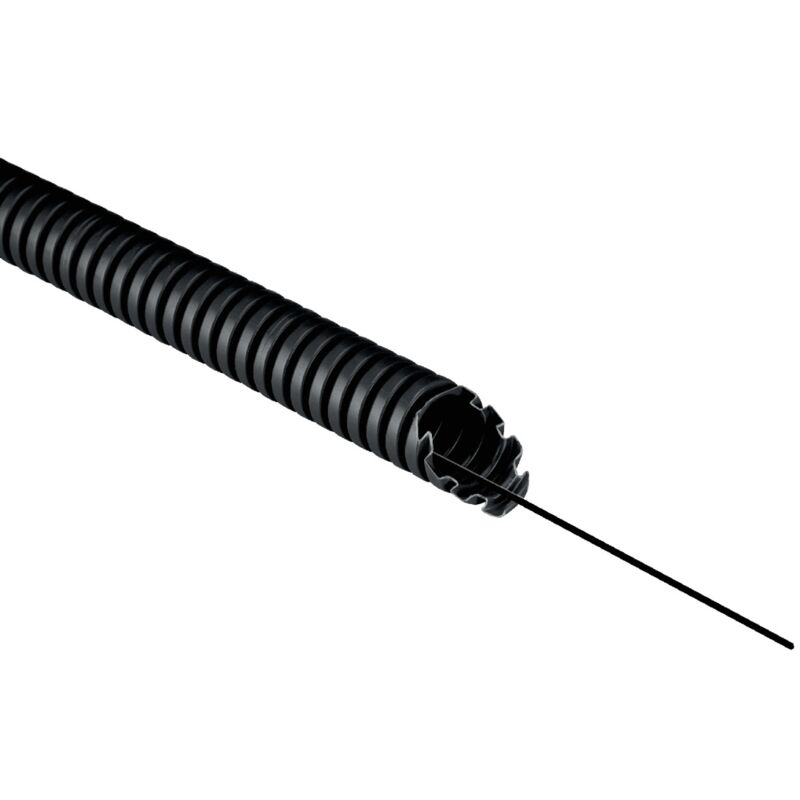foto del prodotto elettrocanali tubo corrugato in pvc, 50mm, nero, con tirafilo, classificazione 33212, 25 metri, serie tc15 ectc1550t