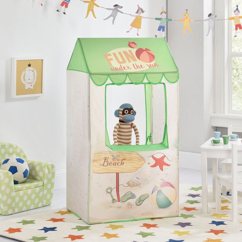 foto del prodotto casa.pro tenda da gioco per bambini motivo stand spiaggia 120 x 65 x 45 cm