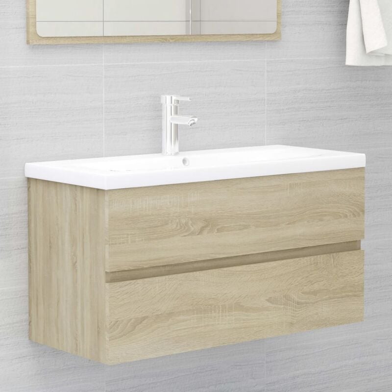 foto del prodotto mobile sottolavabo,armadietto da bagno sotto lavello,credenza sottolavabo rovere sonoma 90x38,5x45 cm in truciolato xzz653306 bonnevie