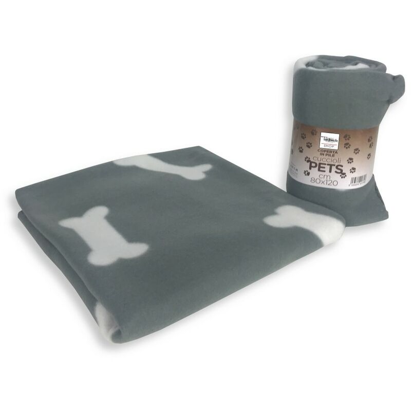 foto del prodotto tex family plaid pile per animali pets cm. 80x120 grigio