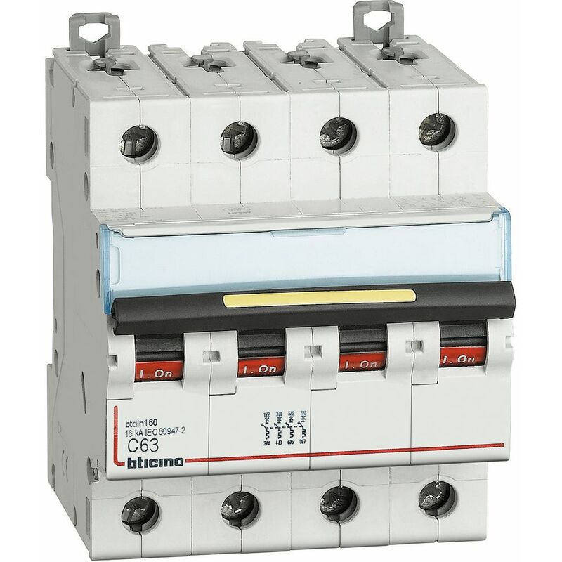 immagine 0 del prodotto ft84c63 interruttore magnetotermico modulare btdin160 4p 63a curva c bticino