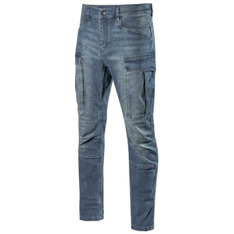 foto del prodotto jeans da lavoro diadora pant stone cargo light, misura l xl blu