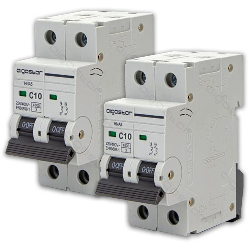 immagine 0 del prodotto interruttore magnetotermico 10a ampere 2p posti curva c 2 pezzi