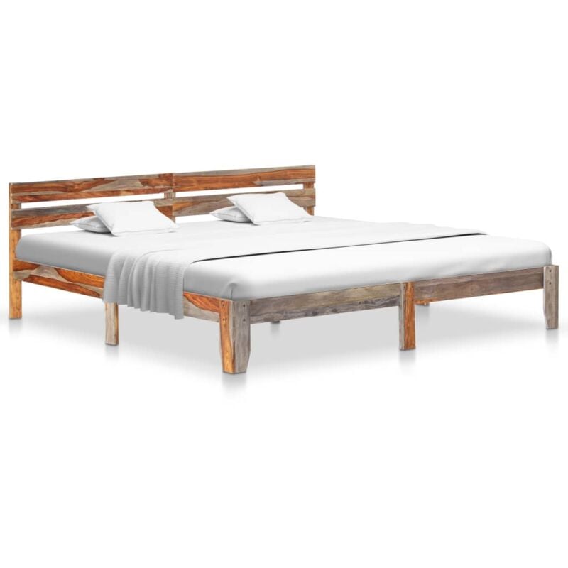 foto del prodotto vidaxl giroletto senza materasso in legno massello 200x200 cm