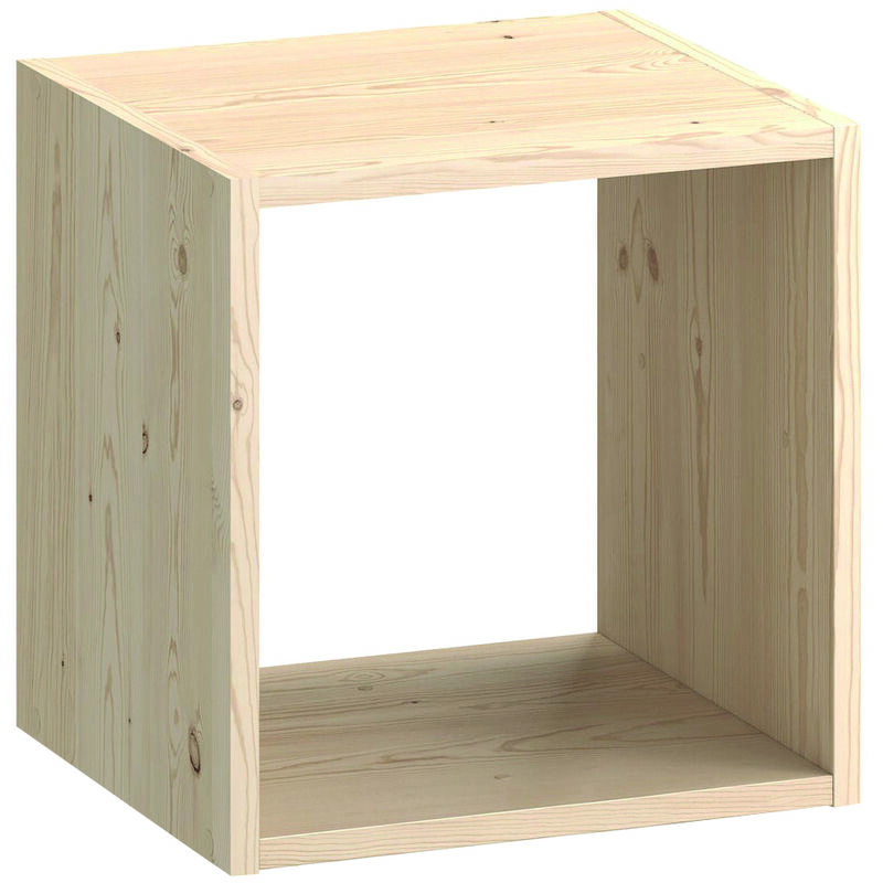 foto del prodotto pensile libreria 1 ripiano 36x30x36 cm in legno di pino naturale