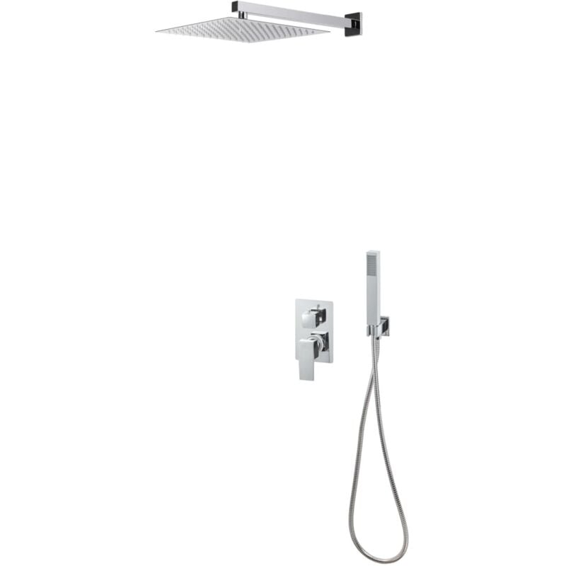 immagine 0 del prodotto sistema doccia dal design elegante con deviatore a pulsante rotante vari colori colore color argento